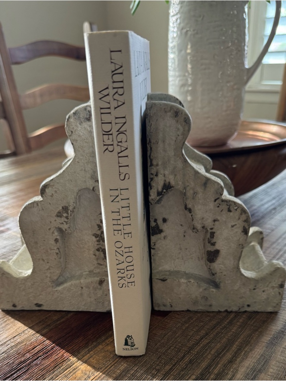 Creative Co-Op Gray Stone-Look Decorative Bookends